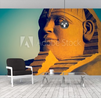 Picture of Egyptian sphinx - modern sandy sculpture